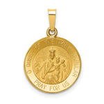 Load image into Gallery viewer, 14K Yellow Gold Polished & Satin Queen of the Holy Scapular Reversible Medal Pendant