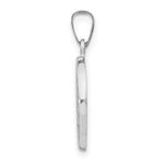 Load image into Gallery viewer, 14K White Gold Polished and Satin Miraculous Medal Pendant 15mm width