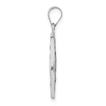 Load image into Gallery viewer, 14K White Gold Polished and Satin Miraculous Medal Pendant 22mm width