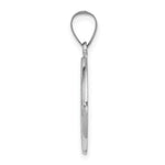 Load image into Gallery viewer, 14K White Gold Polished and Satin Our Guardian Angel Medal Pendant 19mm width