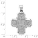 Load image into Gallery viewer, 14K White Gold Four Way Medal Pendant