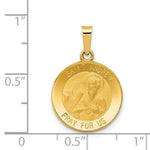 Load image into Gallery viewer, 14K Yellow Gold Polished and Satin St. Andrew Medal Pendant 15mm width