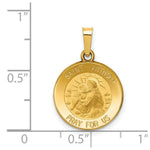Load image into Gallery viewer, 14K Yellow Gold Polished and Satin St. Anthony Medal Pendant 15mm width