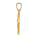 Load image into Gallery viewer, 14K Yellow Gold Polished and Satin St. Barbara Medal Pendant 15mm width