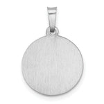 Load image into Gallery viewer, 14K White Gold Polished and Satin St. Christopher Medal Pendant 15mm width