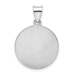 Load image into Gallery viewer, 14K White Gold Polished and Satin St. Christopher Medal Pendant 19mm width