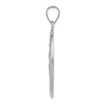 Load image into Gallery viewer, 14K White Gold Polished and Satin St. Christopher Medal Pendant 18mm width