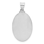 Load image into Gallery viewer, 14K White Gold Polished and Satin St. Christopher Medal Pendant 18mm width