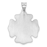 Load image into Gallery viewer, 14K White Gold Polished and Satin St. Florian Badge Medal Penant 26mm width