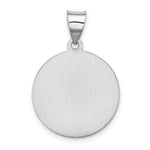 Load image into Gallery viewer, 14K White Gold Polished and Satin St. Florian Medal Pendant 18mm width