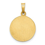 Load image into Gallery viewer, 14K Yellow Gold Polished and Satin St. Francis of Assisi Medal Pendant 16mm width