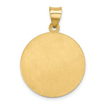 Load image into Gallery viewer, 14K Yellow Gold Polished and Satin St. Francis of Assisi Medal Pendant 22mm width