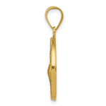 Load image into Gallery viewer, 14K Yellow Gold Polished and Satin St. Francis of Assisi Medal Pendant 18mm width