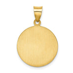 Load image into Gallery viewer, 14K Yellow Gold Polished and Satin St. Francis of Assisi Medal Pendant 18mm width