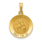 Load image into Gallery viewer, 14K Yellow Gold Polished and Satin St. George Medal Pendant 15mm width