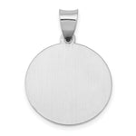 Load image into Gallery viewer, 14K White Gold Polished and Satin St. Joseph Medal Pendant 19mm width