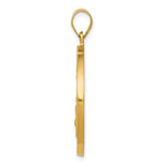 Load image into Gallery viewer, 14K Yellow Gold Polished and Satin St. Joseph Medal Pendant 25mm width