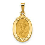 Load image into Gallery viewer, 14K Yellow Gold Polished and Satin St. Joseph Medal Pendant 11mm width
