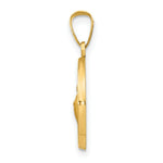 Load image into Gallery viewer, 14K Yellow Gold Polished and Satin St. Jude Thaddeus Medal Pendant 15mm width