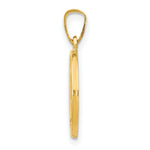 Load image into Gallery viewer, 14K Yellow Gold Polished and Satin St. Luke Medal Pendant 15mm width
