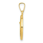 Load image into Gallery viewer, 14K Yellow Gold Polished and Satin St. Michael Medal Pendant 15mm width