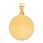 Load image into Gallery viewer, 14K Yellow Gold Polished and Satin St. Michael Medal Pendant 18mm width