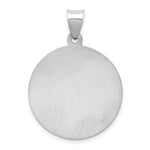 Load image into Gallery viewer, 14K White Gold Polished and Satin St. Michael Medal Pendant 23mm width