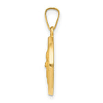 Load image into Gallery viewer, 14K Yellow Gold Polished and Satin St. Patrick Medal Pendant 15mm width