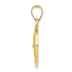 Load image into Gallery viewer, 14K Yellow Gold Polished and Satin St. Patrick Medal Pendant 19mm width