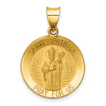 Load image into Gallery viewer, 14K Yellow Gold Polished and Satin St. Patrick Medal Pendant 19mm width