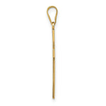 Load image into Gallery viewer, 14K Yellow Gold Floral Cross Pendant 28mm length