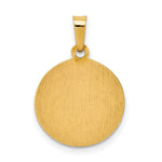 Load image into Gallery viewer, 14K Yellow Gold Polished and Satin St. Raphael Medal Pendant 16mm width
