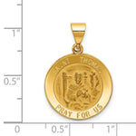 Load image into Gallery viewer, 14K Yellow Gold Polished and Satin St. Thomas Medal Pendant 20mm width