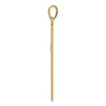 Load image into Gallery viewer, 14K Yellow Gold Floral Cross Pendant 37mm length