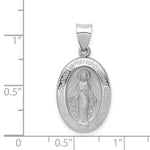 Load image into Gallery viewer, 14K White Gold Polished and Satin Miraculous Medal Pendant 13mm width