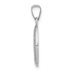 Load image into Gallery viewer, 14K White Gold Polished and Satin Miraculous Medal Pendant 11mm width