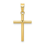 Load image into Gallery viewer, 14K Yellow Gold Polished Cross Pendant 25mm length