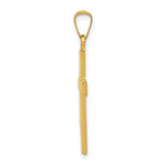 Load image into Gallery viewer, 14K Yellow Gold Brushed and Polished Latin Cross Pendant