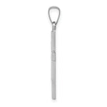 Load image into Gallery viewer, 14K White Gold Brushed and Polished Latin Cross Pendant
