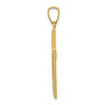 Load image into Gallery viewer, 14K Yellow Gold Rhodium Satin and Polished Latin Cross Pendant