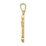 Load image into Gallery viewer, 14K Yellow Gold Textured and Polished Latin Cross Pendant