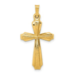 Load image into Gallery viewer, 14K Yellow Gold Textured and Polished Passion Cross Pendant