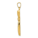 Load image into Gallery viewer, 14K Yellow Gold with Rhodium Textured and Polished Passion Cross Pendant