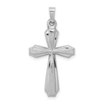 Load image into Gallery viewer, 14K White Gold Textured and Polished Passion Cross Pendant
