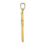 Load image into Gallery viewer, 14K Yellow Gold Brushed and Polished Latin Cross Pendant 29mm length