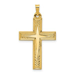 Load image into Gallery viewer, 14K Yellow Gold Polished Latin Cross Pendant mm length