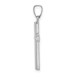 Load image into Gallery viewer, 14K White Gold Brushed and Polished Hollow Latin Cross Pendant