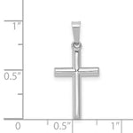 Load image into Gallery viewer, 14K White Gold Polished Hollow Latin Cross Pendant