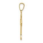 Load image into Gallery viewer, 14K Yellow Gold Polished Fleur de lis Cross Pendant