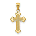 Load image into Gallery viewer, 14K Yellow Gold Polished Small Budded Cross